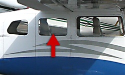 Cargo Door Window (Forward, Right) - Cessna 206 Super Skywagon