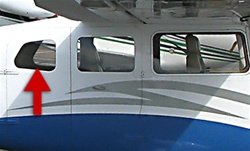 Cargo Door Window (Rearward, Right) - Cessna 206 Super Skywagon