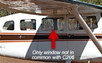Center Window (Left or Right) - Cessna 207 Skywagon Stationair