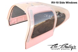 RV-10 pilot & co-pilot door windows, left & right rear window set